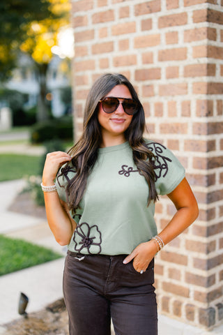 Olive Meadow Muse Top