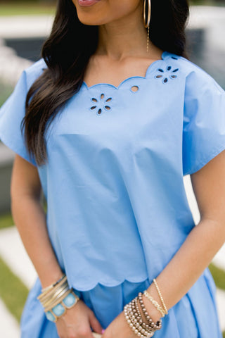 By The Water Blue Skirt Set - Instyle Boutique