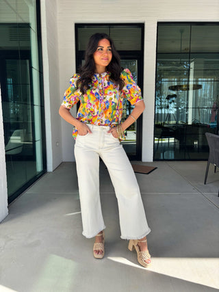 Surrounded By Sunlight Printed Top - Instyle Boutique