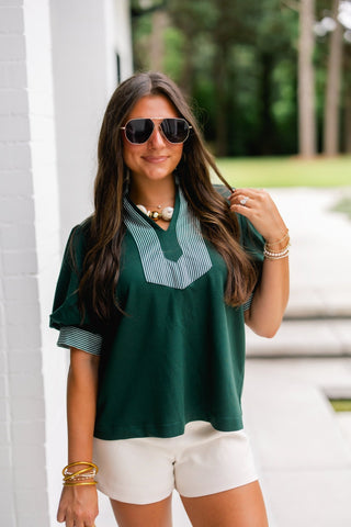 The Regatta Top – Hunter Green - Instyle Boutique