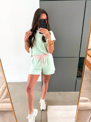 The Everyday Ribbed Set- Green - Instyle Boutique