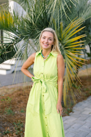 Citrus Grove Belted Midi Dress - Instyle Boutique