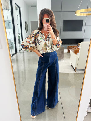 Autumn Muse Printed Blouse