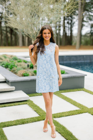 Shine and Shimmer Baby Blue Dress - Instyle Boutique