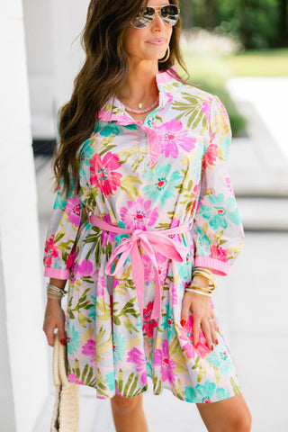 Watercolor Bloom Mini Dress - Instyle Boutique