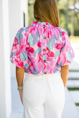 Touch Of Floral Printed Top ~FINAL SALE~