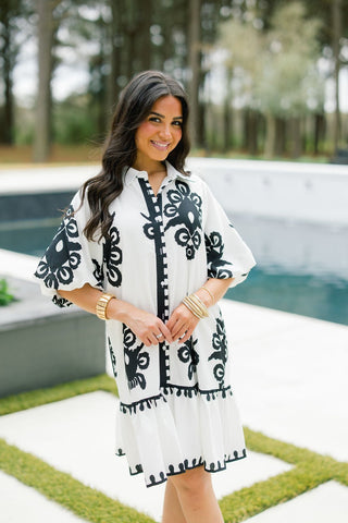 White Beaches Mini Dress - Instyle Boutique