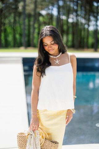 Pretty In Polka Dot Yellow Skirt - Instyle Boutique