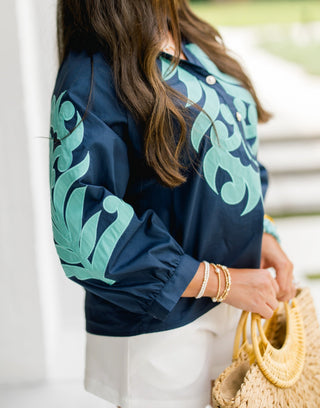Moonlit Lagoon Top-Navy - Instyle Boutique