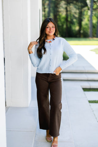 Izzy Ice Blue Sweater - Instyle Boutique