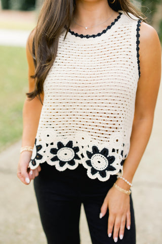 Off Day Crochet Floral Tank ~FINAL SALE~