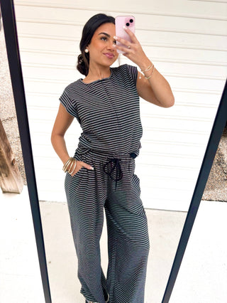 Be Sweet Black Striped Set - Instyle Boutique
