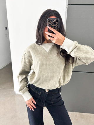 Over You Olive Thermal Top - Instyle Boutique