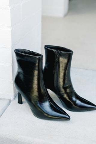 Sleek Stiletto Black Ankle Boot