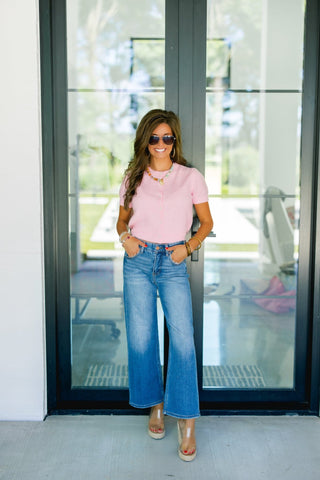 Pink Sugar Knit Cardigan Top - Instyle Boutique