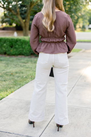 Let's Go Almond Cropped Denim - Instyle Boutique