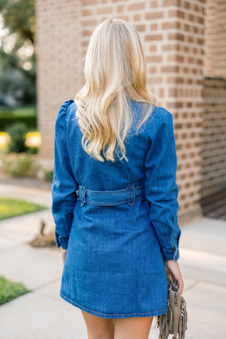 The Main Idea Denim Dress - Instyle Boutique