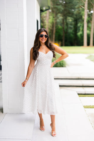 Dot My Heart Midi Dress - Instyle Boutique