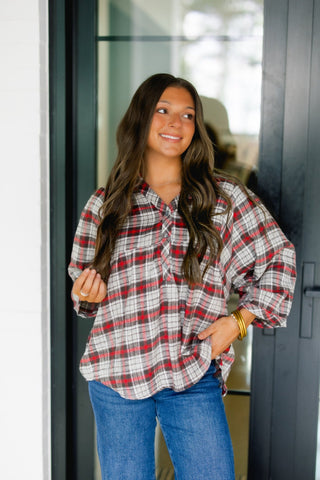 Poetic Plaid Top ~ DEAL OF THE DAY~ - Instyle Boutique