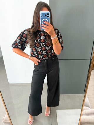 Suede & Smitten Wide Leg Pants-Black - Instyle Boutique