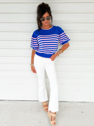 Pretty Little Thing Striped Sweater Top - Instyle Boutique
