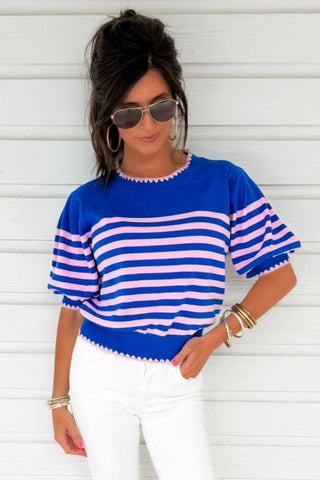 Pretty Little Thing Striped Sweater Top - Instyle Boutique