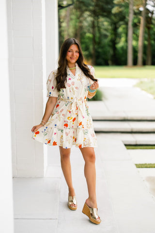 Botanical Bliss Floral Dress - Instyle Boutique