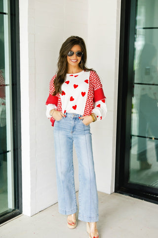 Hearts and Hugs Sweater Top - Instyle Boutique