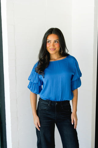 Be A Babe Bright Cobalt Blue Top - Instyle Boutique