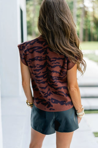 Wild Side Zebra Sweater Top - Instyle Boutique