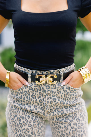 Lost In Leopard Wide Leg Denim