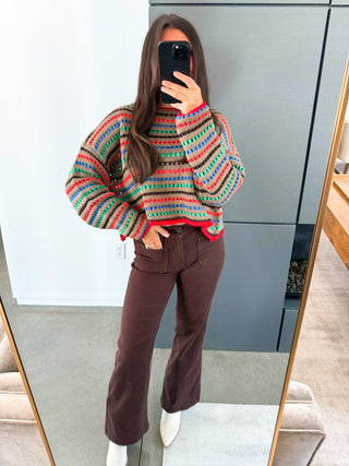 For Good Reason Mocha Knitted Sweater