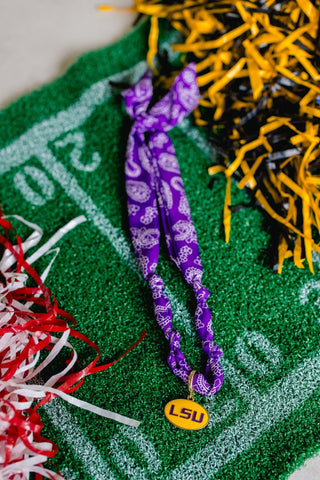 LSU Bandana Scarf Necklace - Instyle Boutique