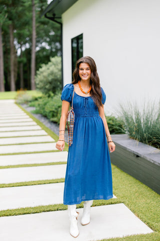 The Lone Star Denim Midi Dress - Instyle Boutique
