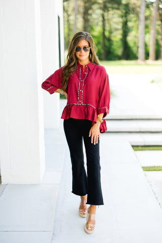 The Garnet Glow Top