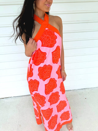 In Your Dreams Pink Halter Maxi - Instyle Boutique