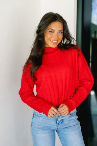 Ready To Celebrate Red Sweater - Instyle Boutique