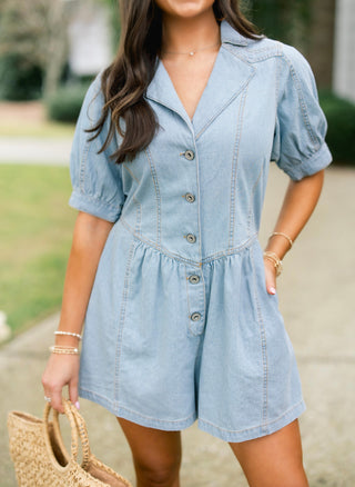 Be A Doll Denim Romper ~FINAL SALE~