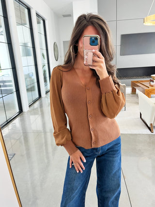 Taylor Toffee Sweater Cardigan