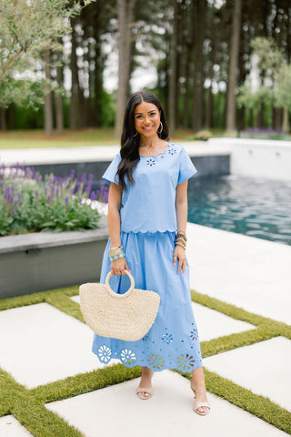 By The Water Blue Skirt Set - Instyle Boutique