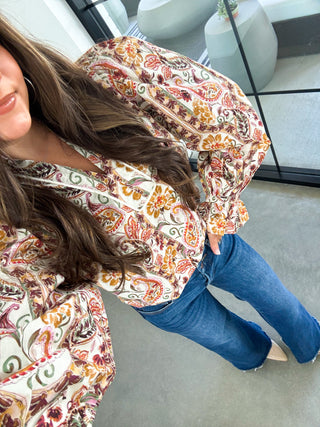 Evenings In The Fall Ecru Top