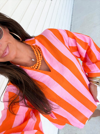 Sunset Striped Pink Top - Instyle Boutique