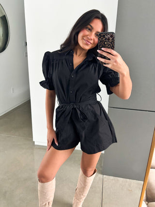 Noir Chic Romper - Instyle Boutique