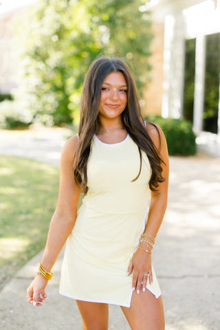 Yellow Glow Sculpted Active Dress - Instyle Boutique