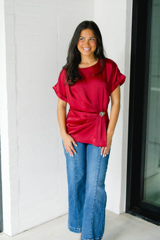 Promise Me Burgundy Top - Instyle Boutique