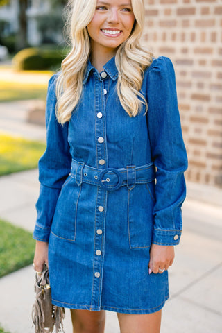 The Main Idea Denim Dress - Instyle Boutique
