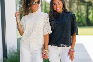 Loving Summer Lace Top- Ecru