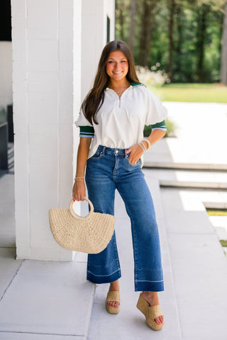 Dolly Tummy Control Wide Leg Denim - Instyle Boutique