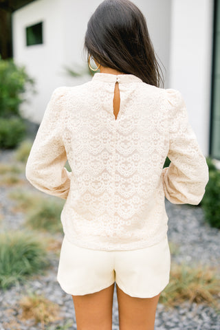 Nova Natural Puff Sleeve Top