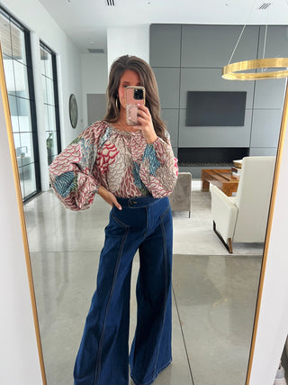 Feathered Dreams Printed Top